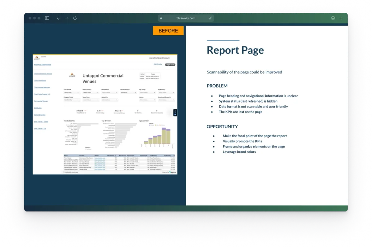 Existing wine and spirits menu workflow under evaluation