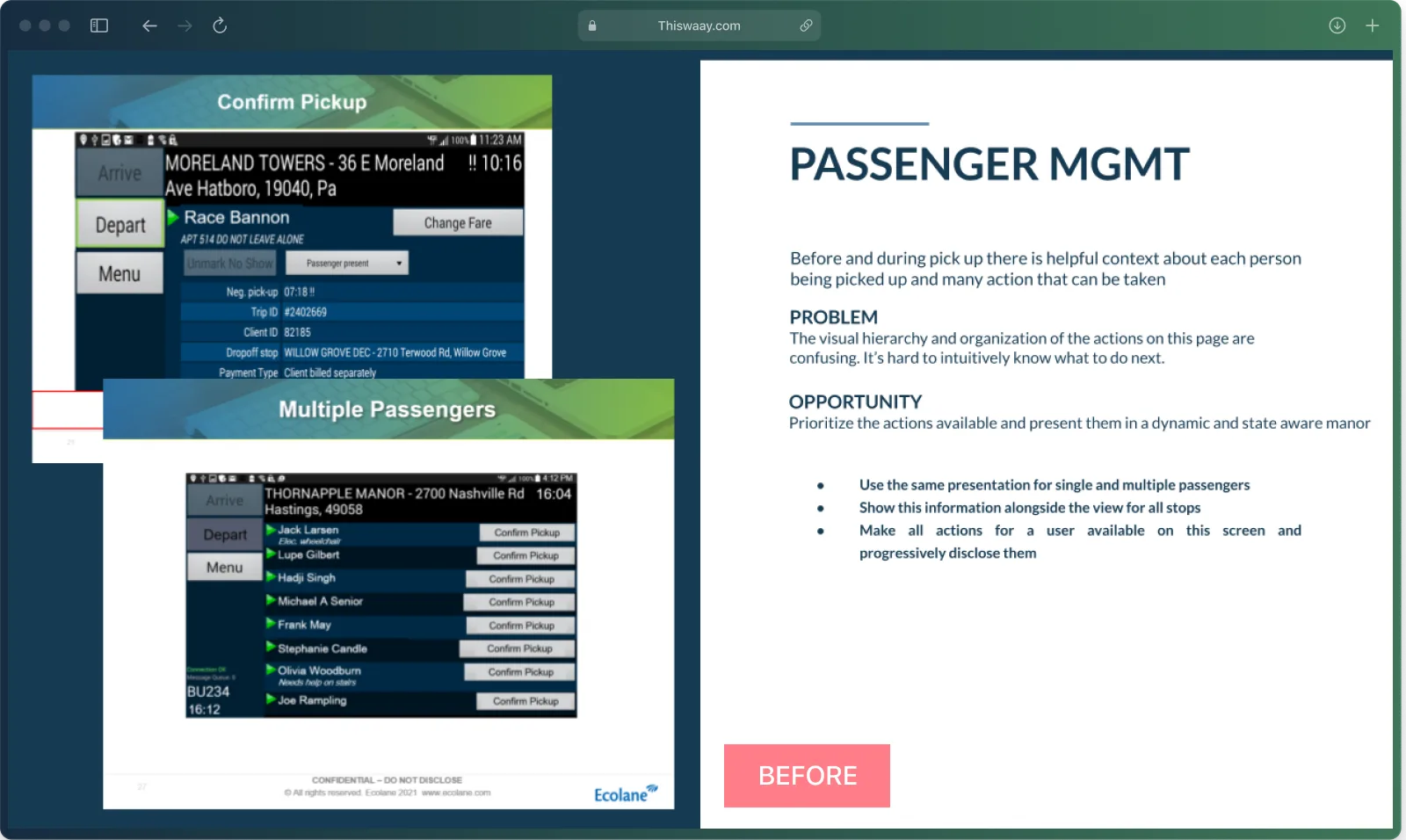 Problem and opportunity analysis for core driver workflows