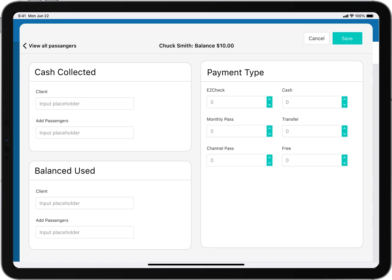 Redesigned driver app screens using iOS design patterns